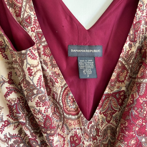 Red V-Neck Dress - Picture 3 of 4